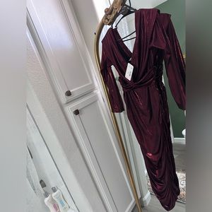 Ruby red glitter dress